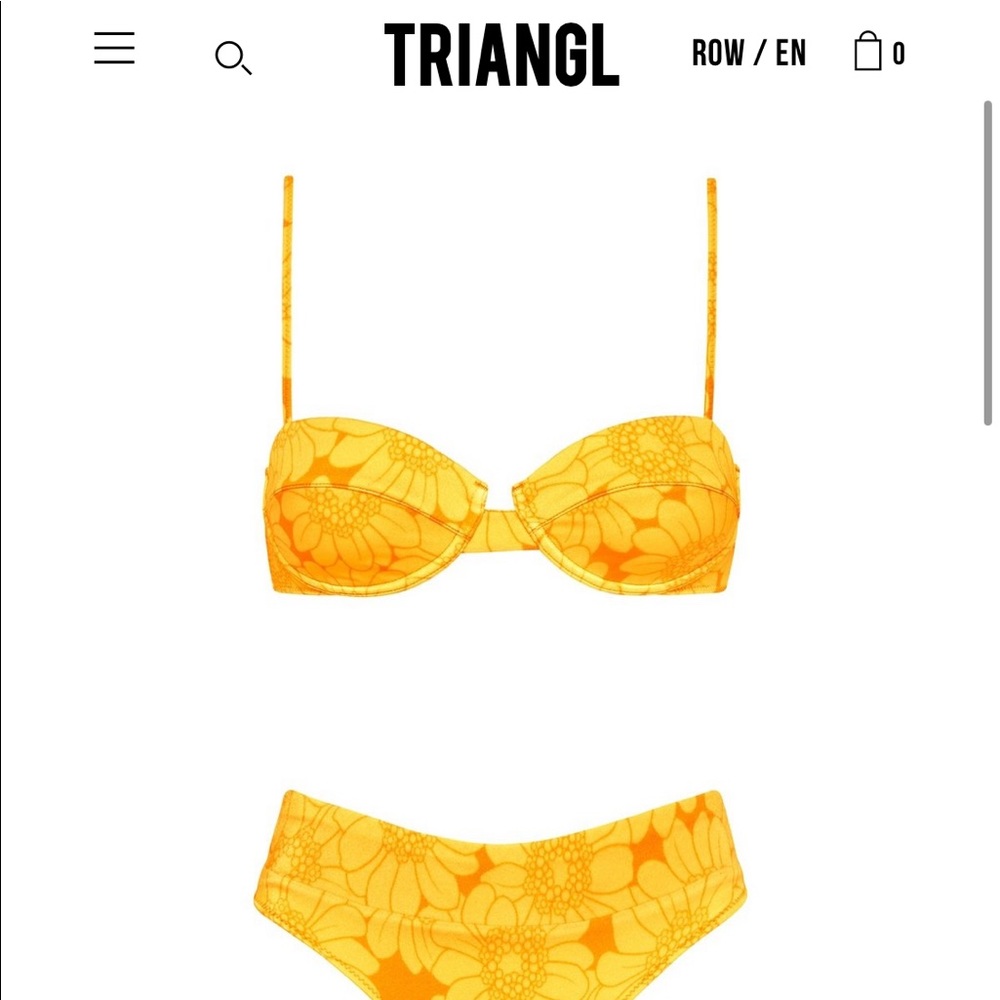 Triangl bikini bathing suit tangerine floral